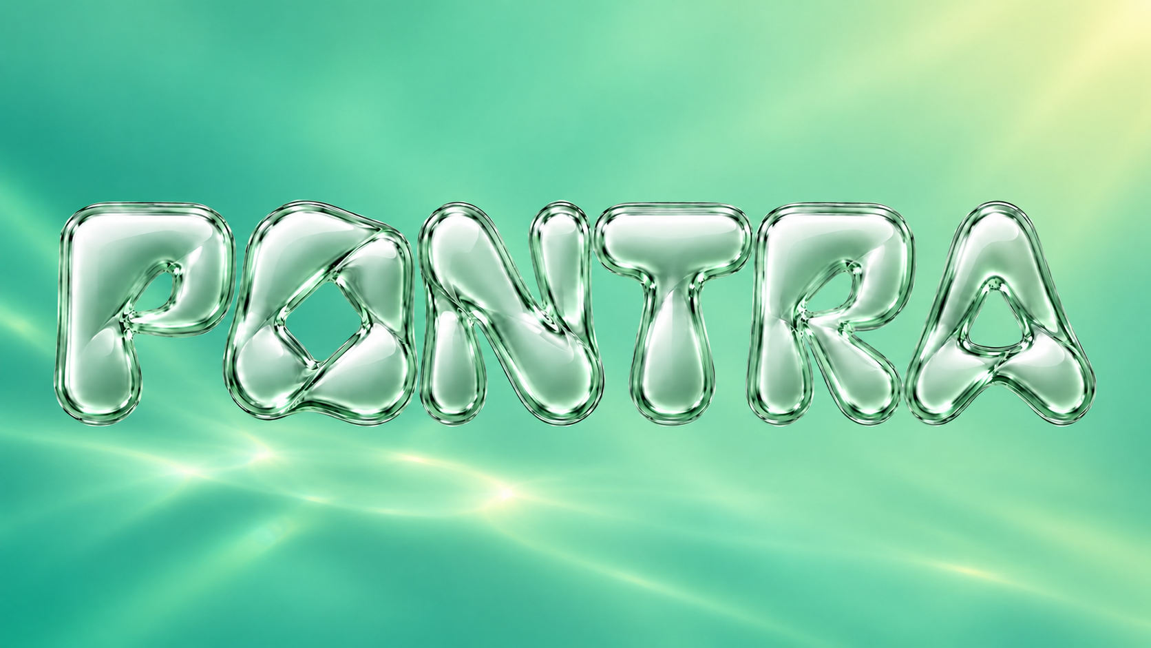 PONTRA — custom mirror glass lettering on mint